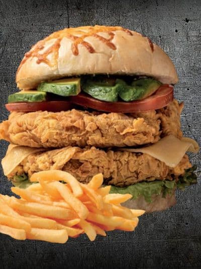 Burger coleslaw simple c/papas