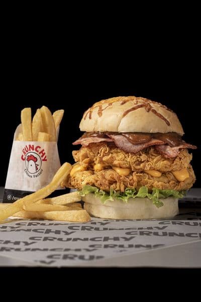 Burger BBQ Doble Con Papas