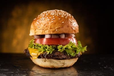 Burger american + papas fritas