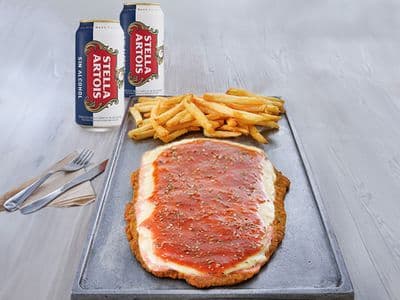 Milanesa Large Napo + 2 Stella 0%