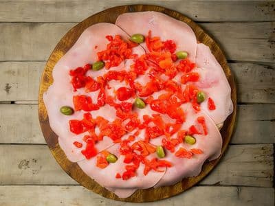 Pizza súper con morrón