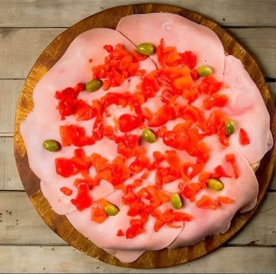 Media pizza súper de morrón